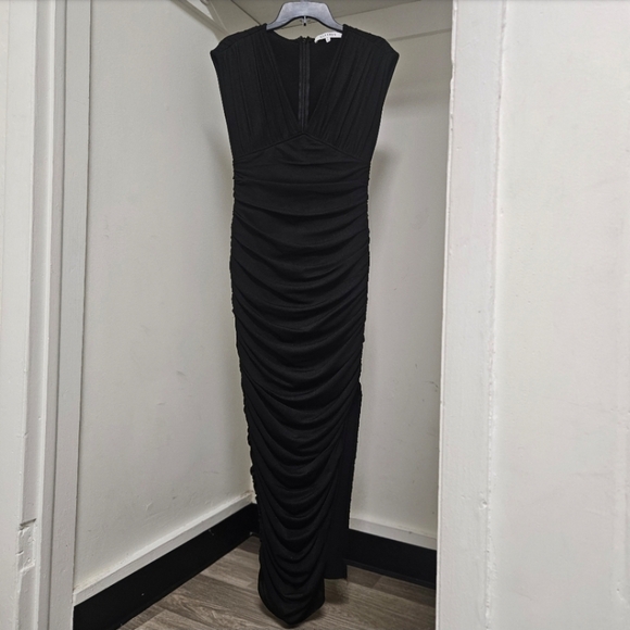 ELLIATT LORI PLUNGE NECK RUCHED SHEATH FORMAL DRESS WOMEN'S SIZE SMALL - Picture 5 of 16